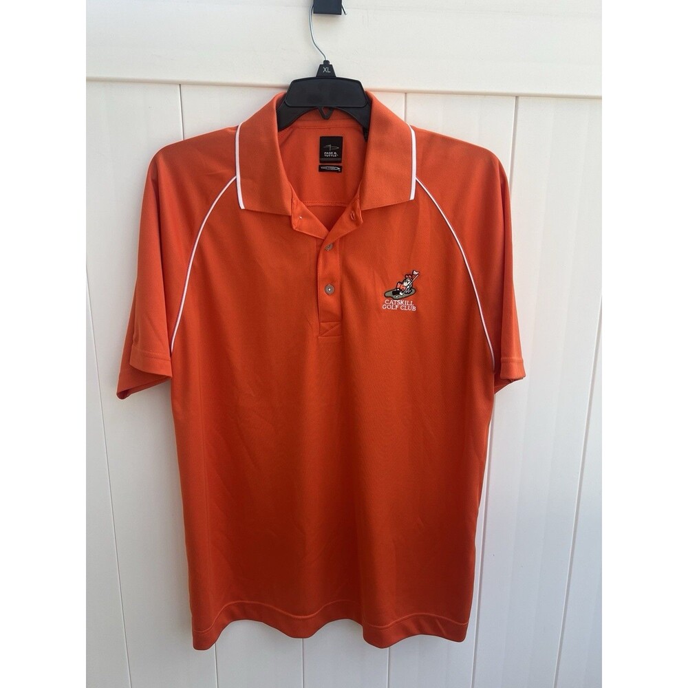 Men's Page & Tuttle Cool Swing Golf Polo Short Sleeve Catskill Golf Club Sz L